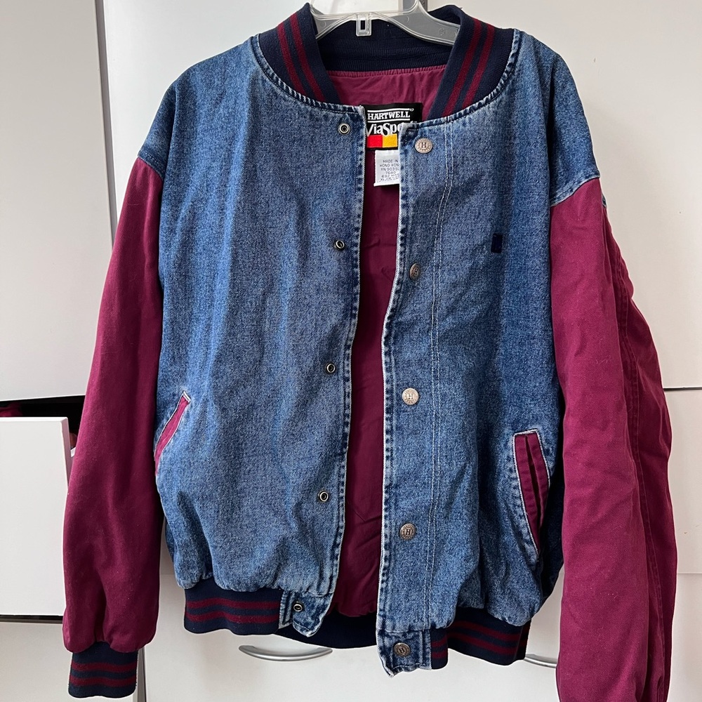 Hartwell Via Sport Vintage Denim Jacket size XL